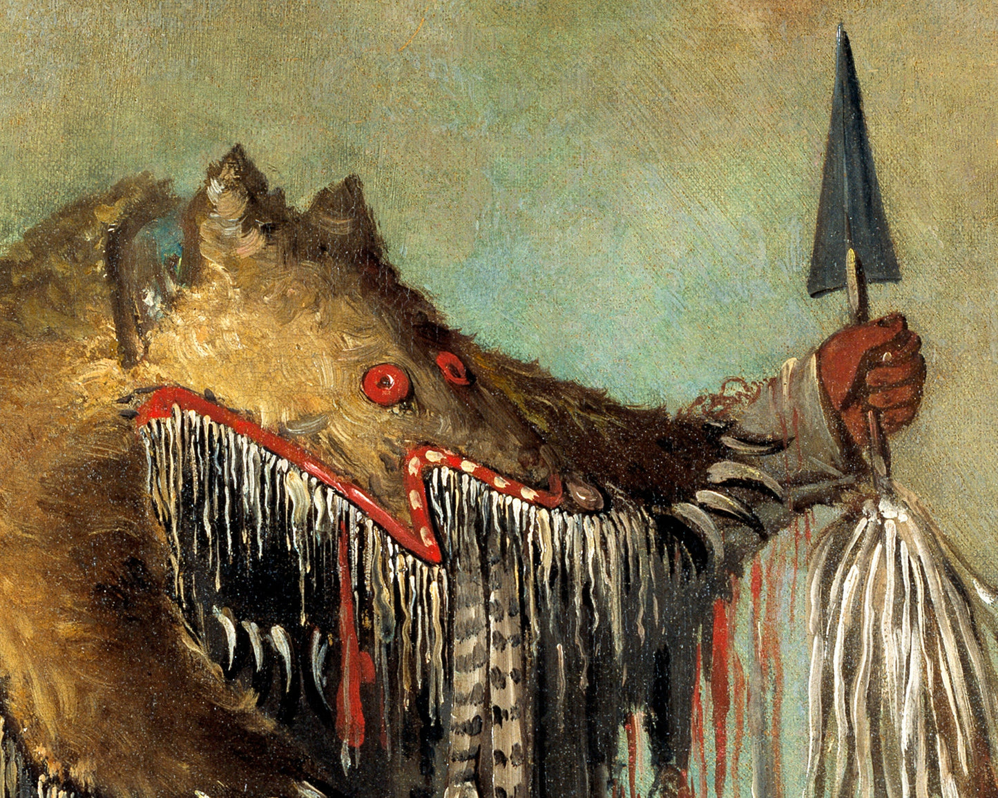 Medicine man painting | Shaman art print | George Catlin | Vintage Native American wall art | Mystical art | Indigenous people in art