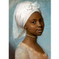 Vintage African American girl fine art | Portrait of a Young Woman | Jean Etienne Liotard | Potraiture wall art | 18th century pastel art