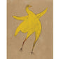 Bill Traylor Americana art | Yellow chicken on cardboard | Farm folk art | African American self-taught artist | Modern vintage wall décor
