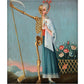Life and Death art print | Woman with skeleton & scythe | 8x10 Giclée fine art print | Modern Vintage decor | Eco-friendly gift