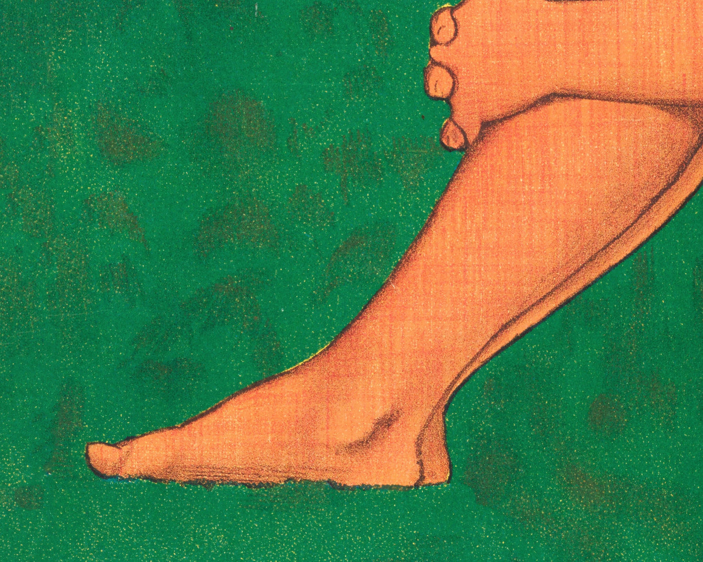 Vintage nude on grass fine art print | Maxfield Parrish | Feminine art | Art nouveau wall art | Magazine cover art | American illustrator