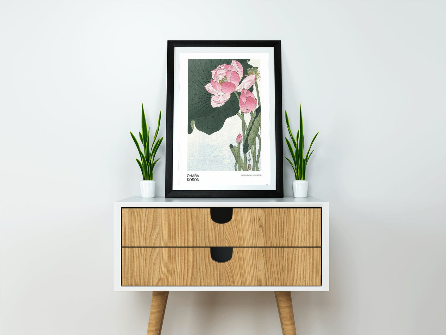 Ohara Koson - Blooming Lotus Flowers Japanese Art Print Home Décor Wall Art