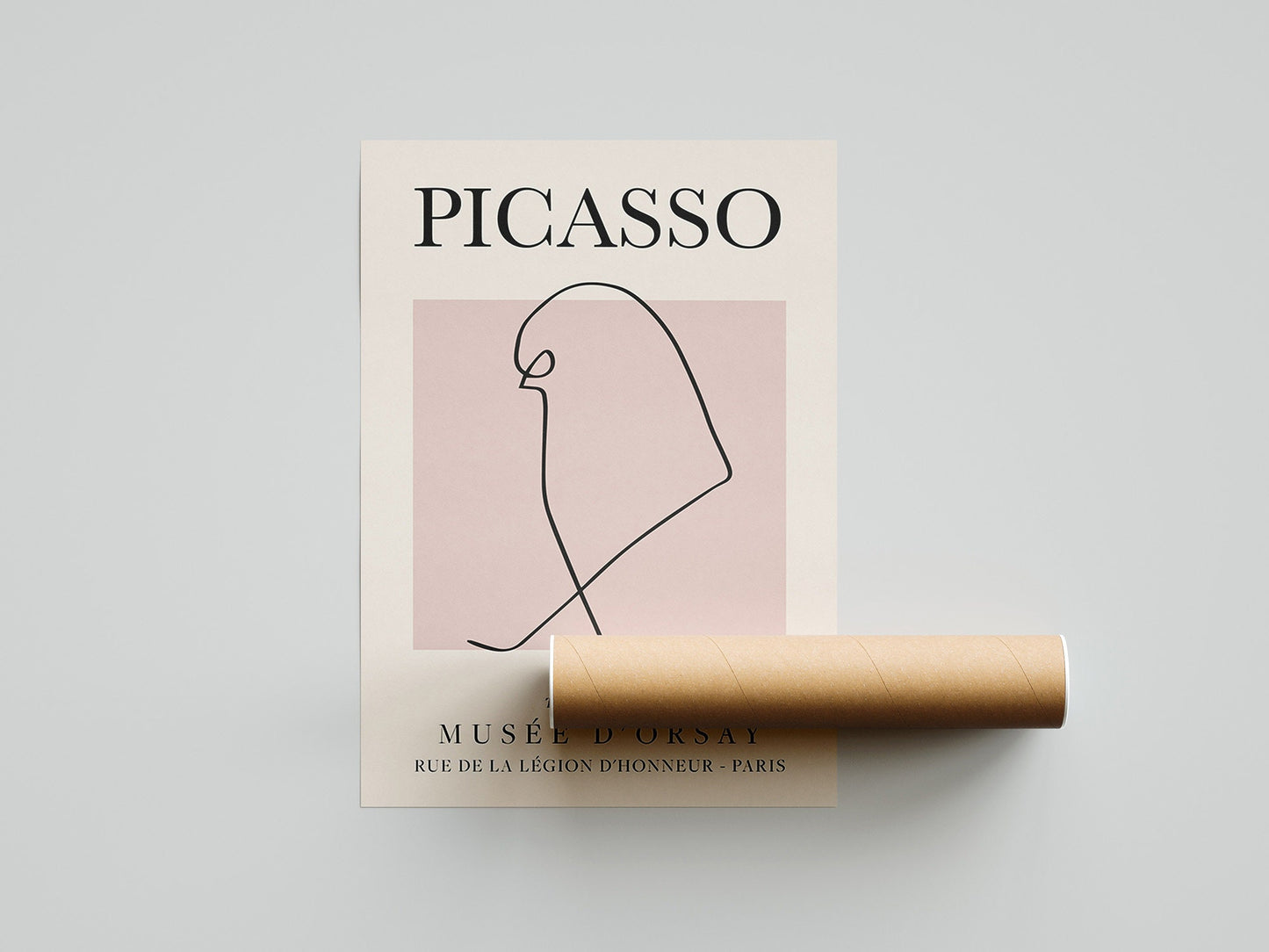 Picasso - Sparrow, Exhibition Vintage Line Art Poster, L'éléphant Minimalist Line Drawing, Ideal Home Decor or Gift Print