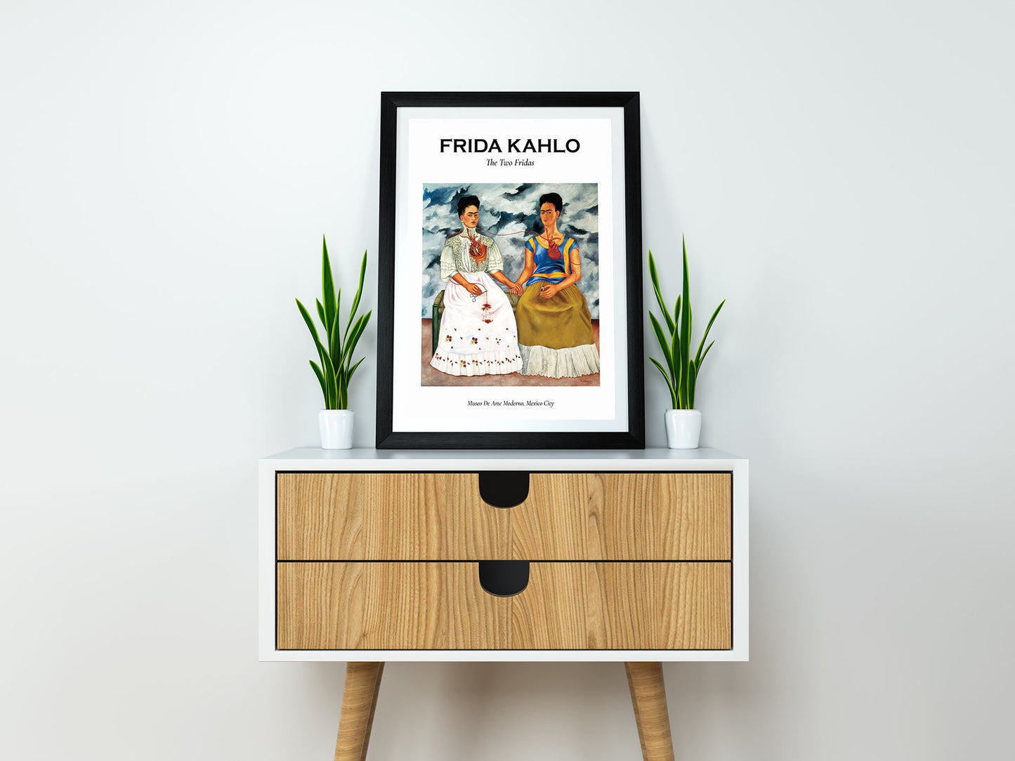 Frida Kahlo - The Two Fridas Exhibition Poster, Vintage Home Decor, Wall Art Print