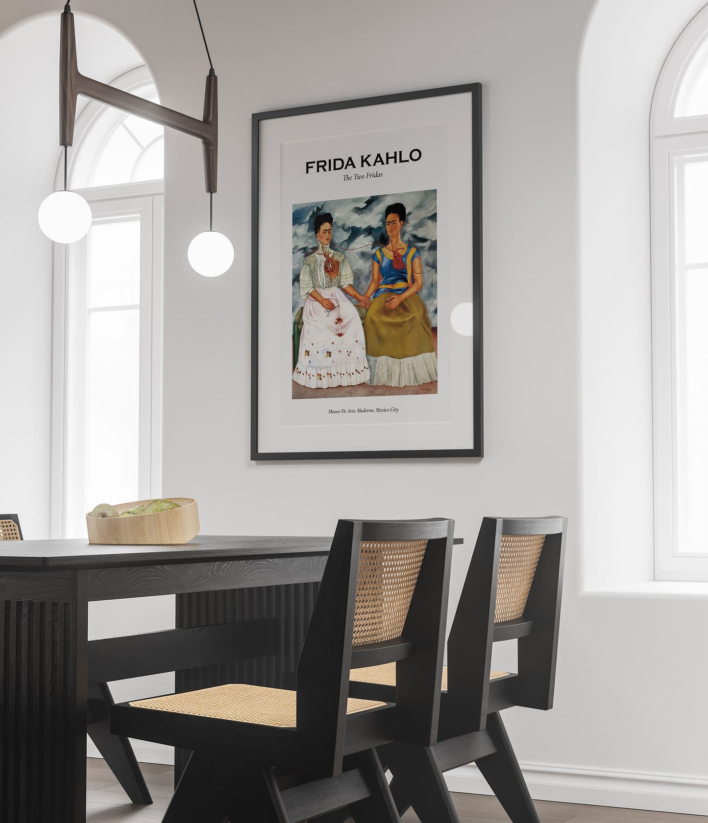 Frida Kahlo - The Two Fridas Exhibition Poster, Vintage Home Decor, Wall Art Print