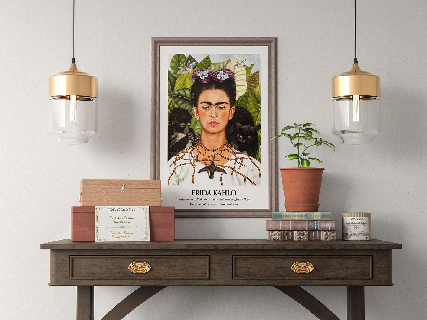 Frida Kahlo - Self Portrait Exhibition Poster, Vintage Home Decor, Wall Art Poster Print