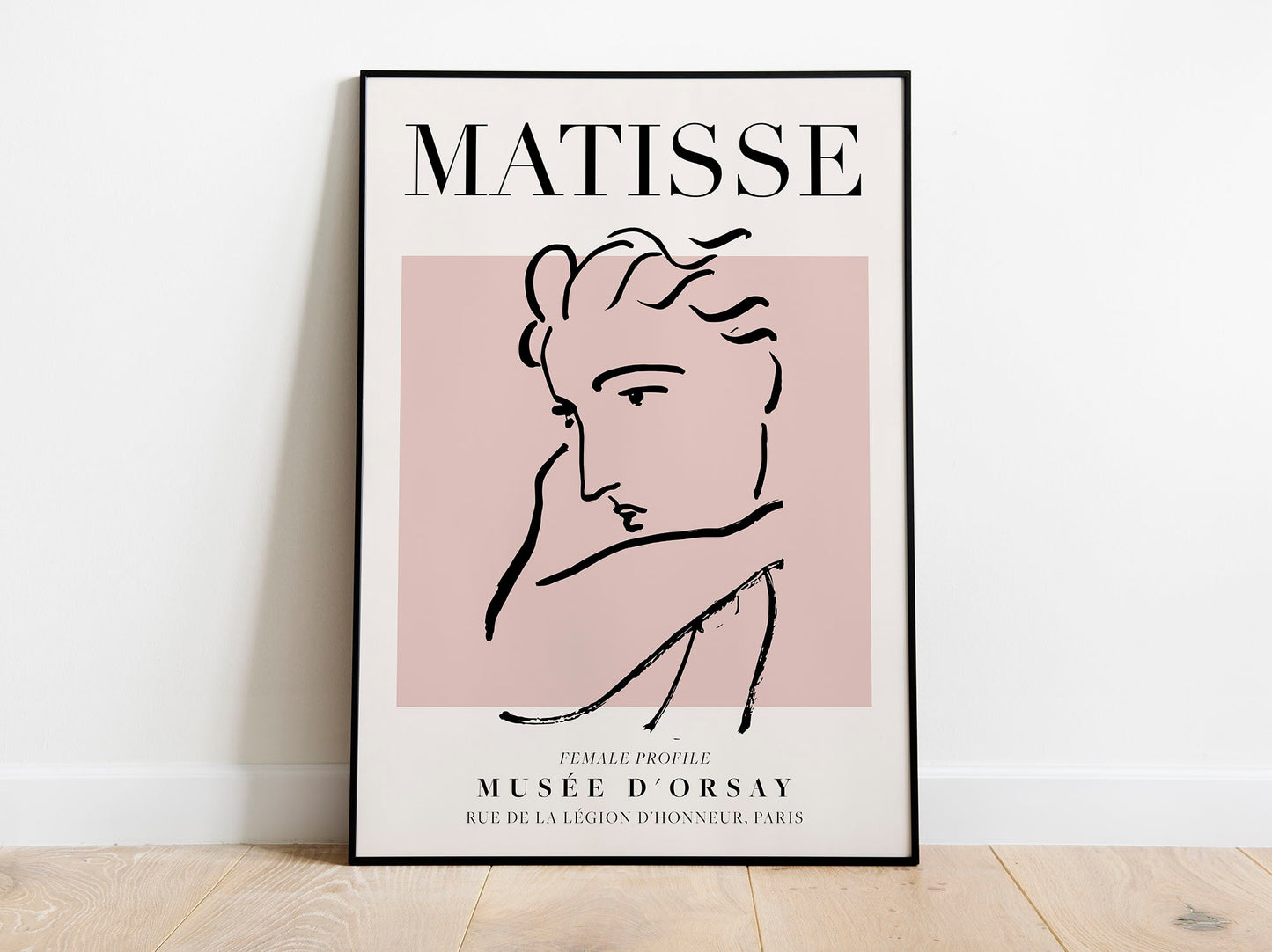 Henri Matisse - Female Profile, Exhibition Vintage Line Art Poster, Minimalist Line Drawing Wall Art, Ideal Home Decor or Gift Print