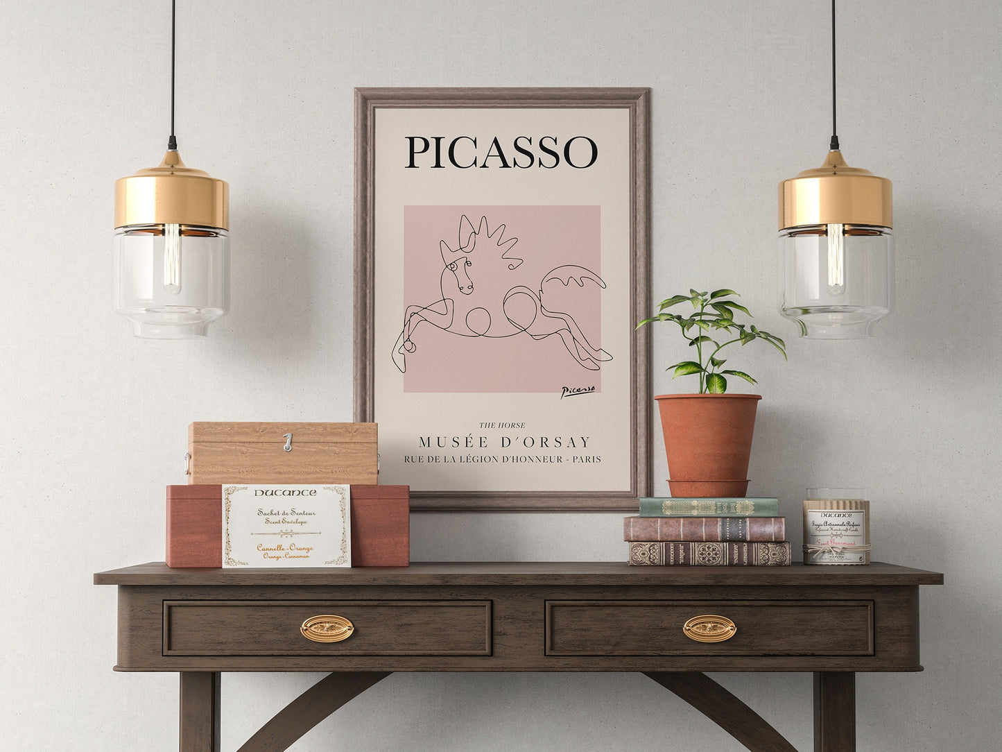 Picasso - Horse, Exhibition Vintage Line Art Poster, Minimalist Line Drawing, Ideal Home Decor or Gift Print
