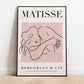 Henri Matisse - Sleeping Woman, Exhibition Vintage Line Art Poster, Minimalist Line Drawing Wall Art, Ideal Home Decor or Gift Print