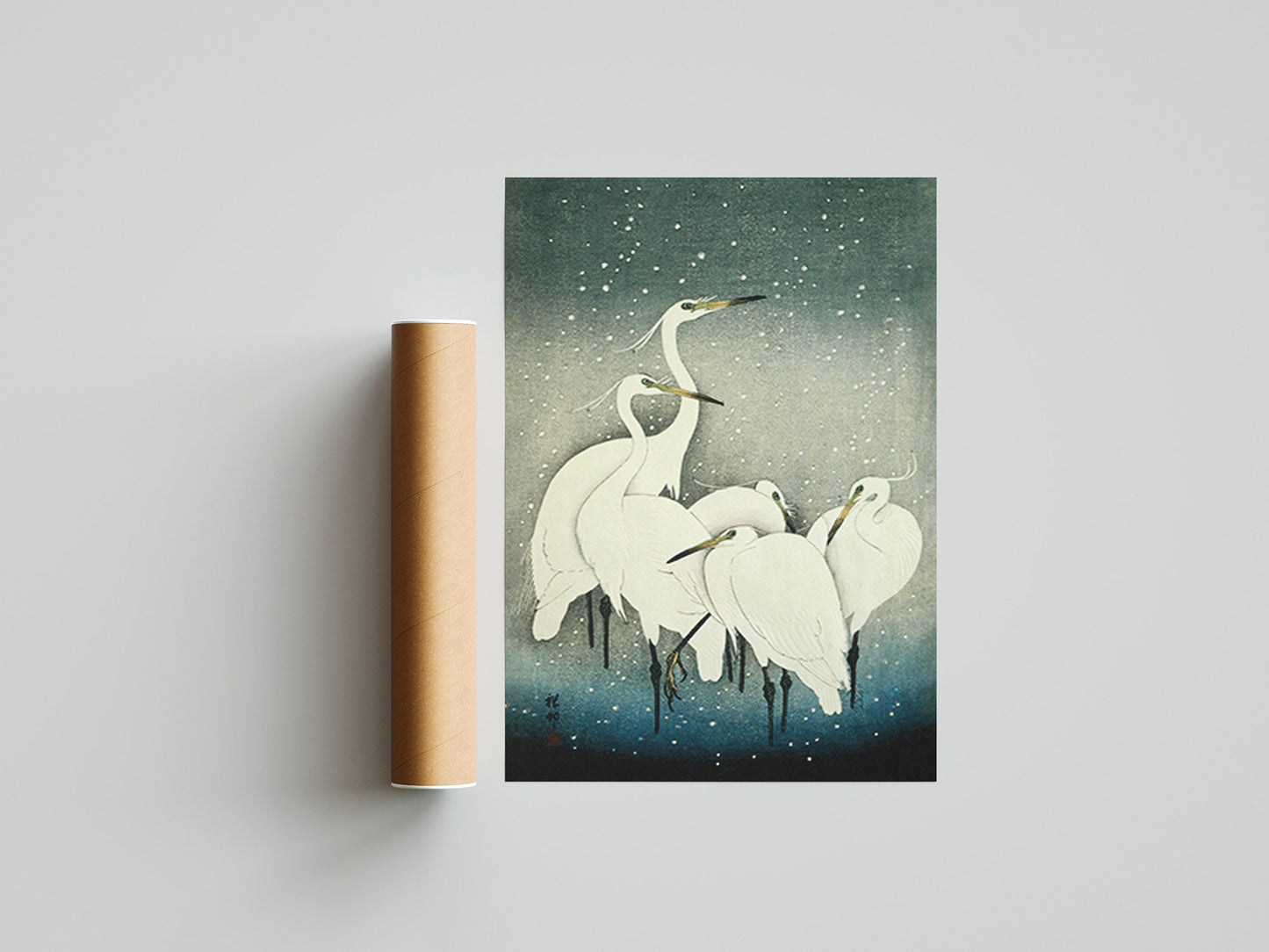 Ohara Koson - Group of Egrets Japanese Art Print Home Décor Wall Art