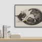 Rolled Up Lying Sleeping Cat by Jean Bernard