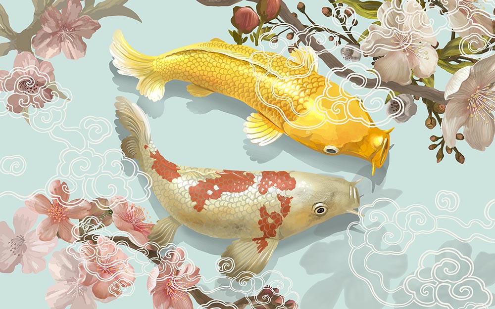 Japanese Koi Fish Poster