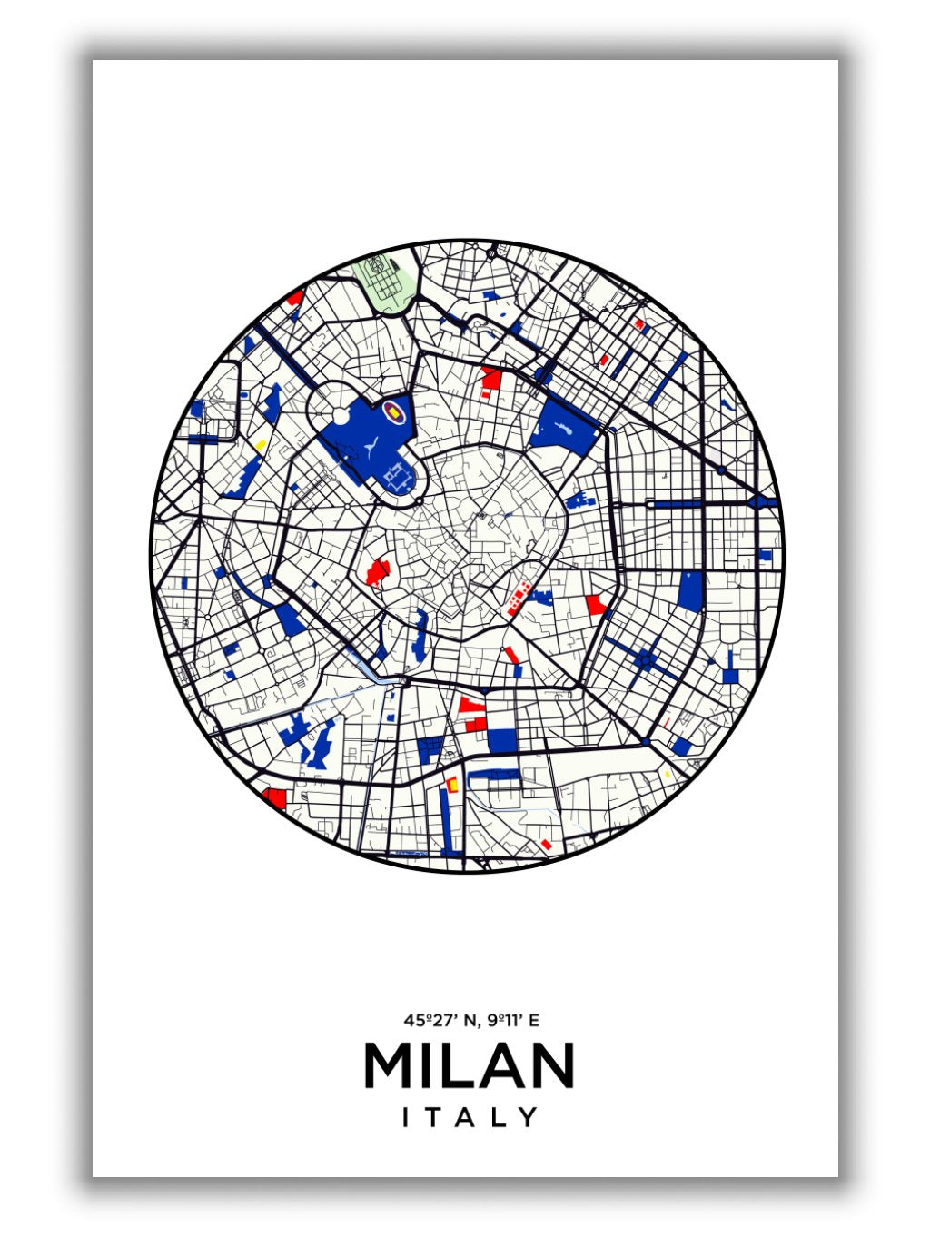 Map of Milan Italy