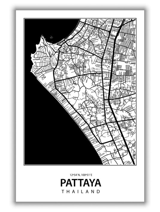 Map of Pattaya Thailand