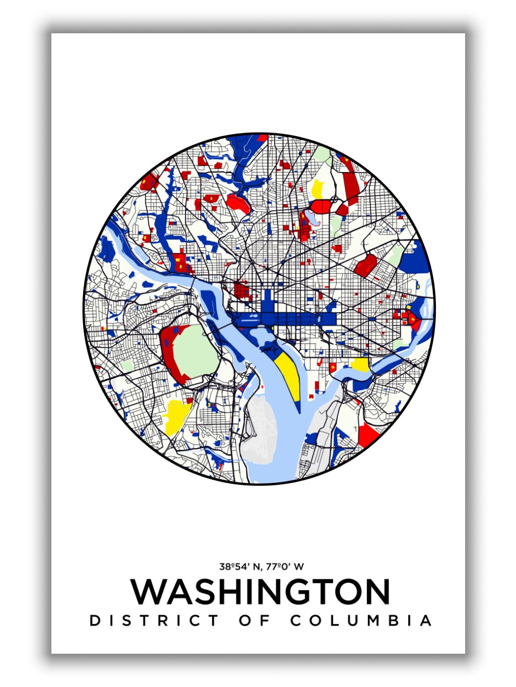 Map of Washington Columbia