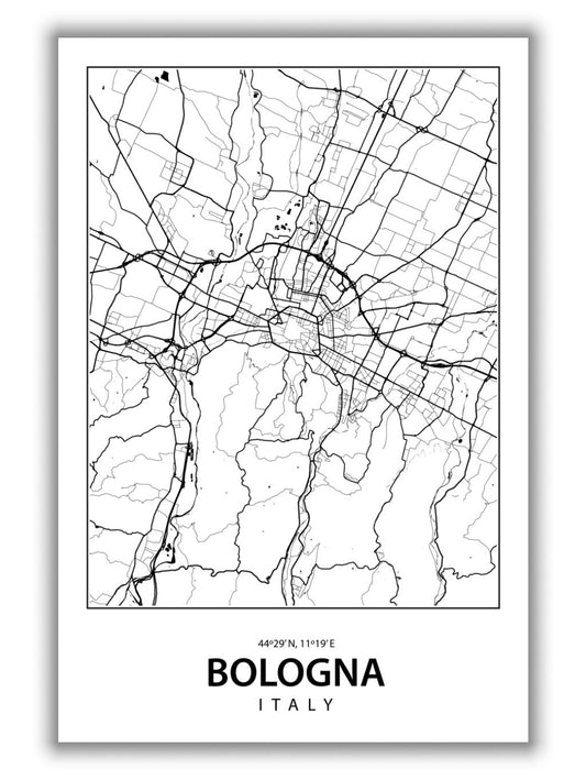 Map of Bologna Italy