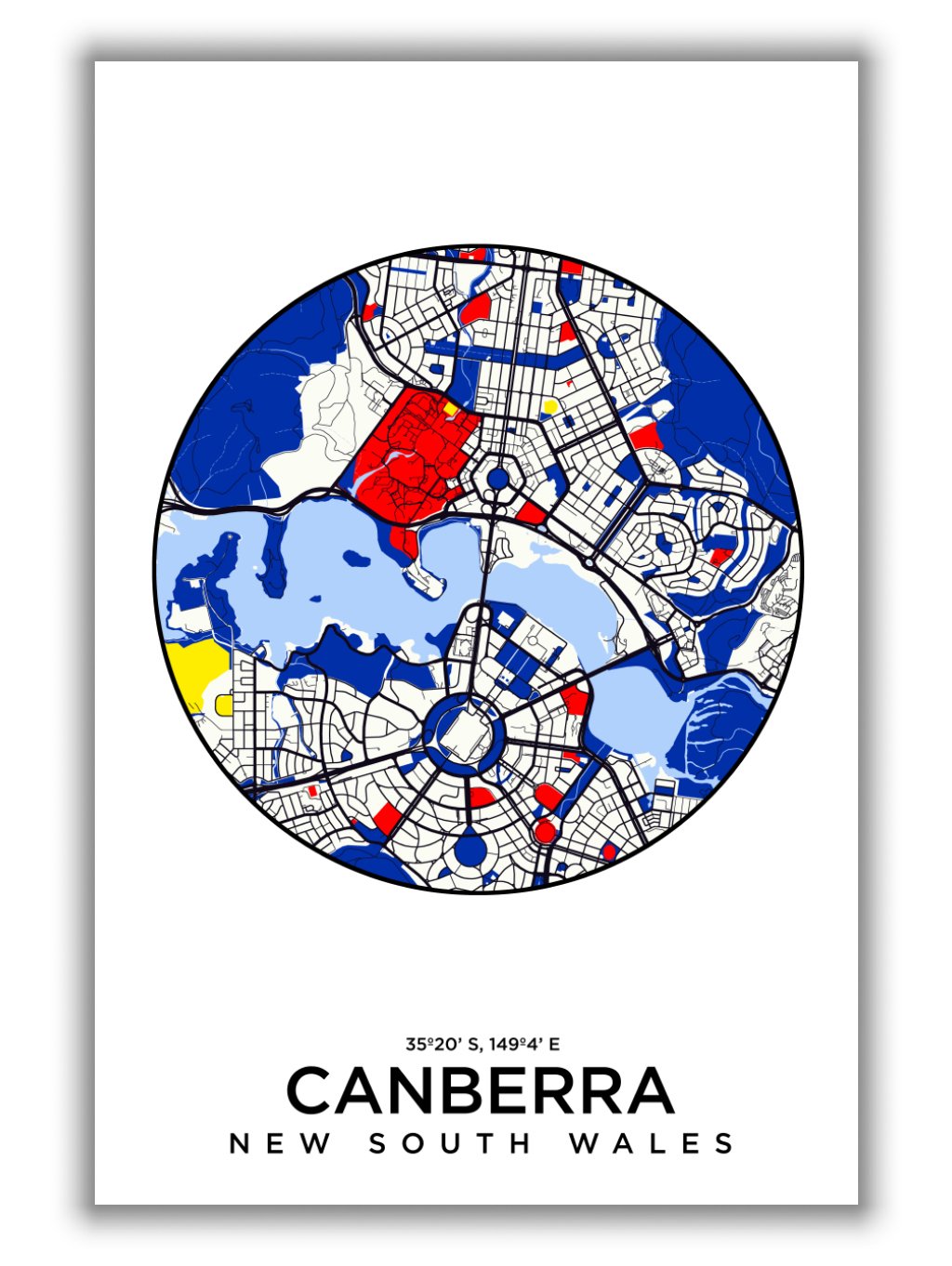 Map of Canberra New South Wales