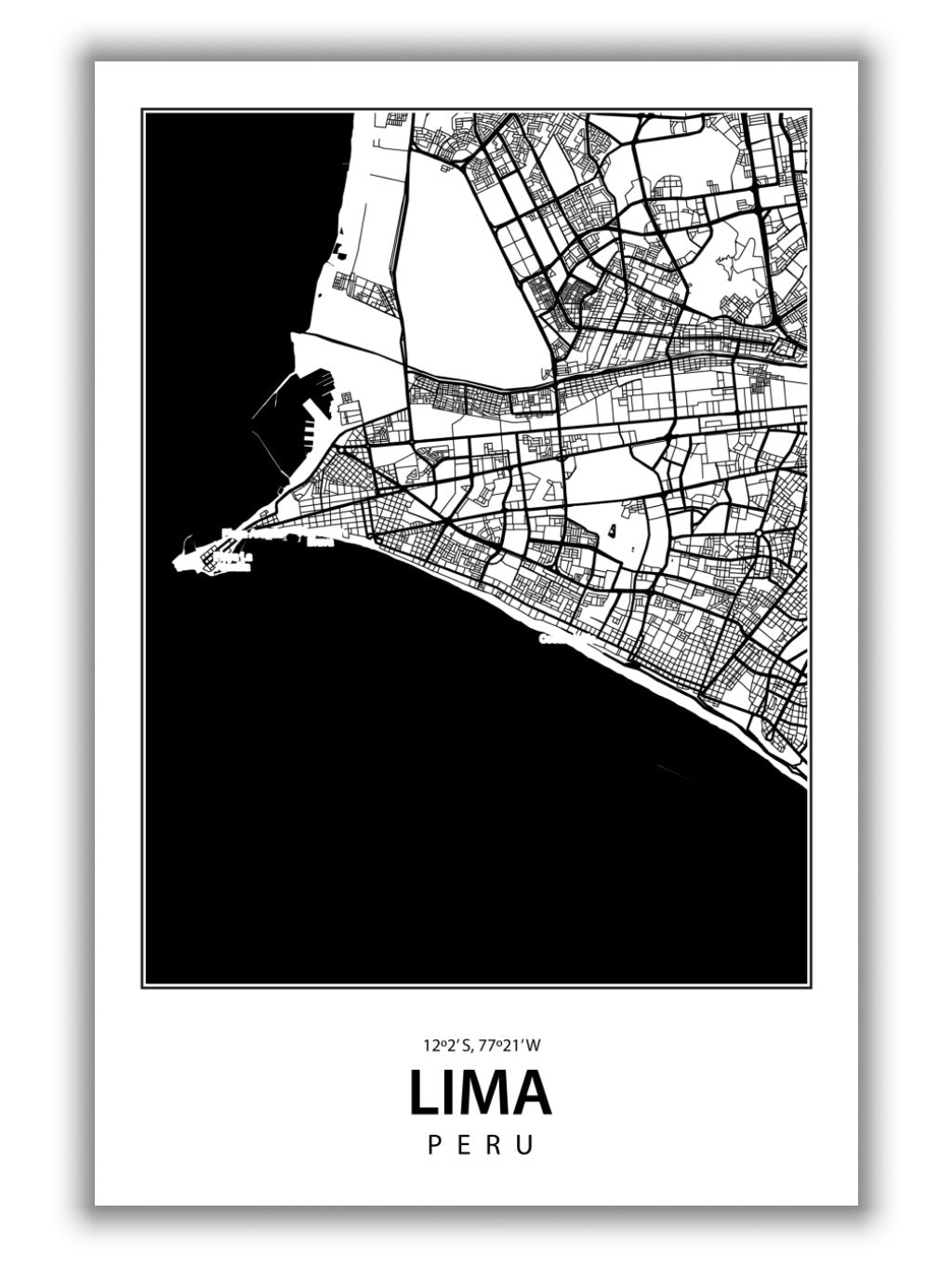 Map of Lima Peru