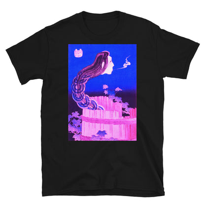 the plate mansion remix in pink and purple T-shirt