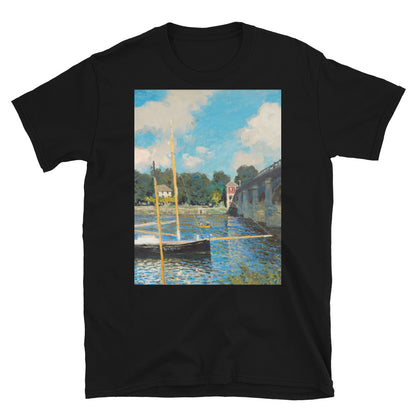 Impressionist Painting of Sail Boat and Bridge T-shirt