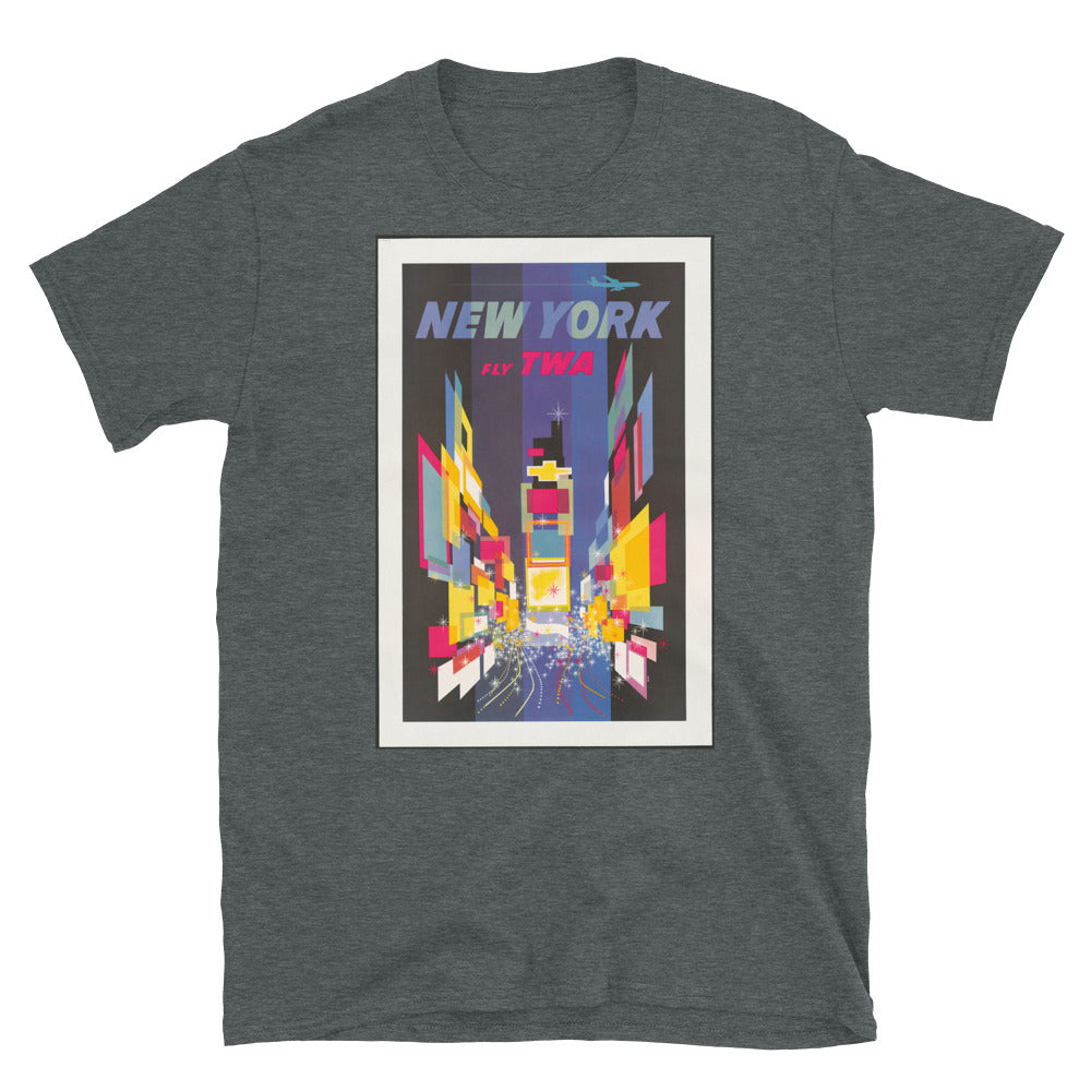 Vintage NYC Tourism - Fly TWA New York T-shirt