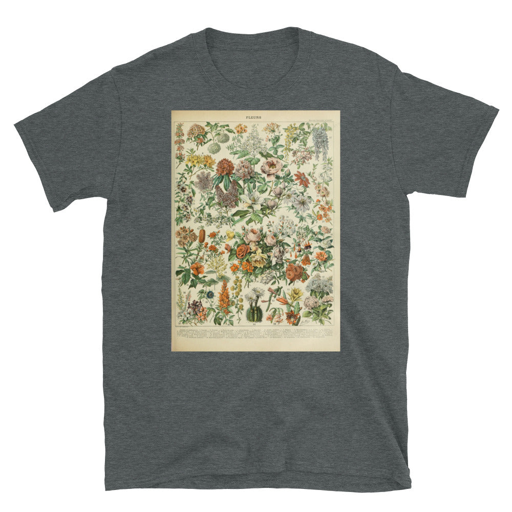 Vintage Flower Print - Adolphe Millot Fleurs C T-shirt