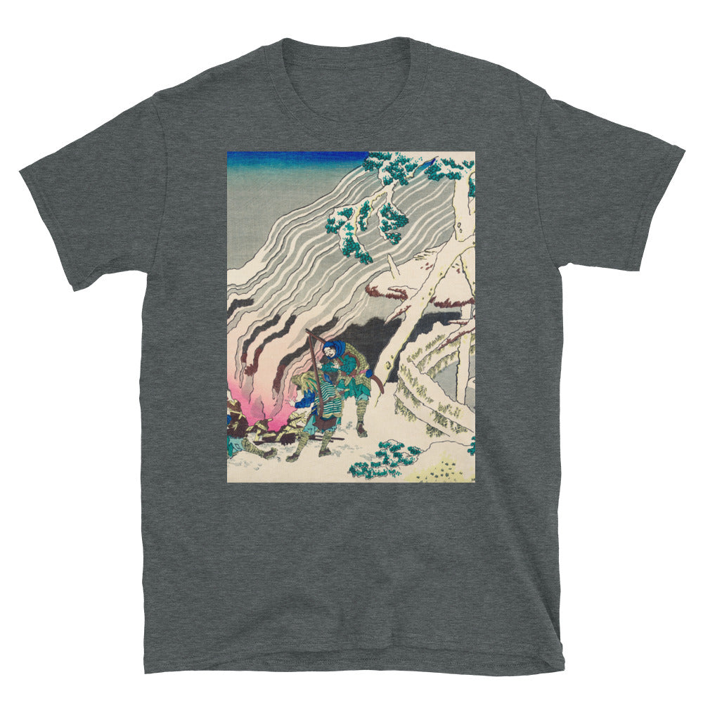 Traditional Japanese Illustration of Travelers in Winter T-shirt