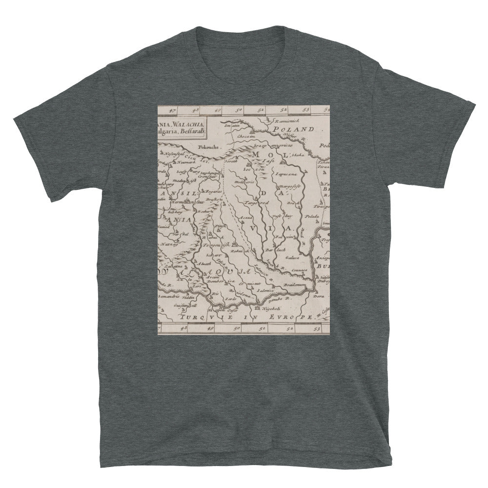 Map of Transylvania (Transilvania) - Dracula Map T-shirt