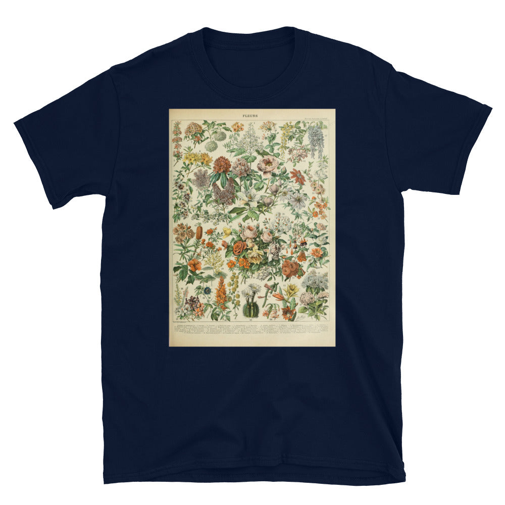 Vintage Flower Print - Adolphe Millot Fleurs C T-shirt