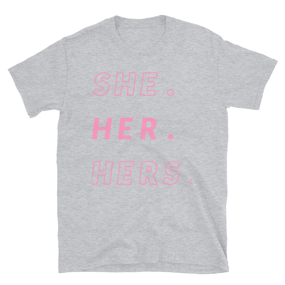 She/Her/Hers Pronoun - nonbinary slogans T-shirt 2