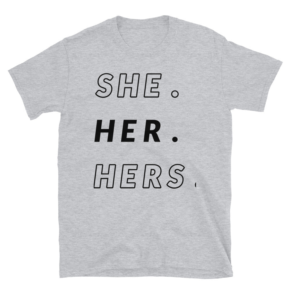 She/Her/Hers Pronoun - nonbinary slogans T-shirt 4
