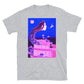 the plate mansion remix in pink and purple T-shirt