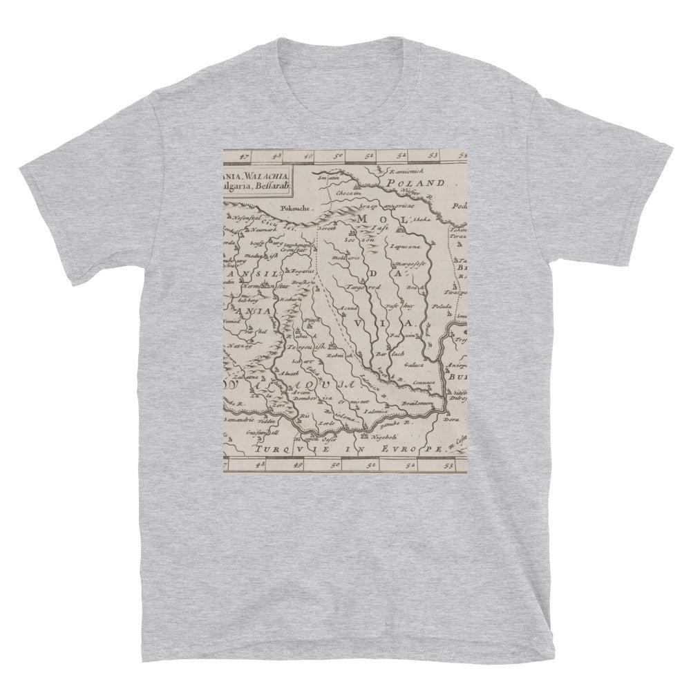 Map of Transylvania (Transilvania) - Dracula Map T-shirt