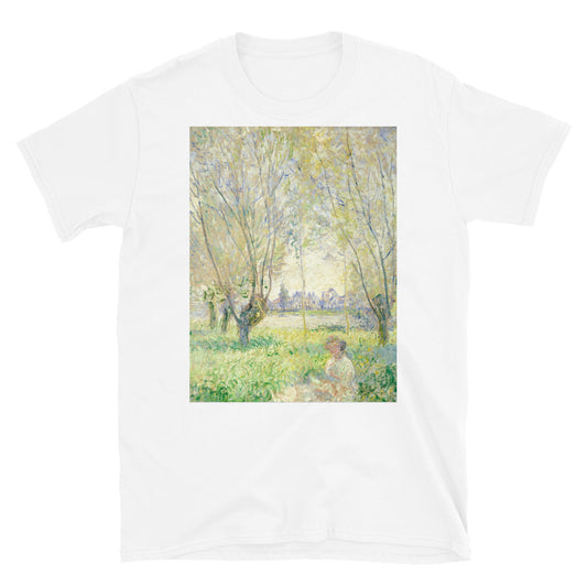claude monet garden painting T-shirt