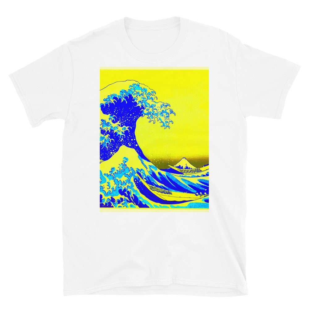 The Great Wave Remix in Lemon T-shirt