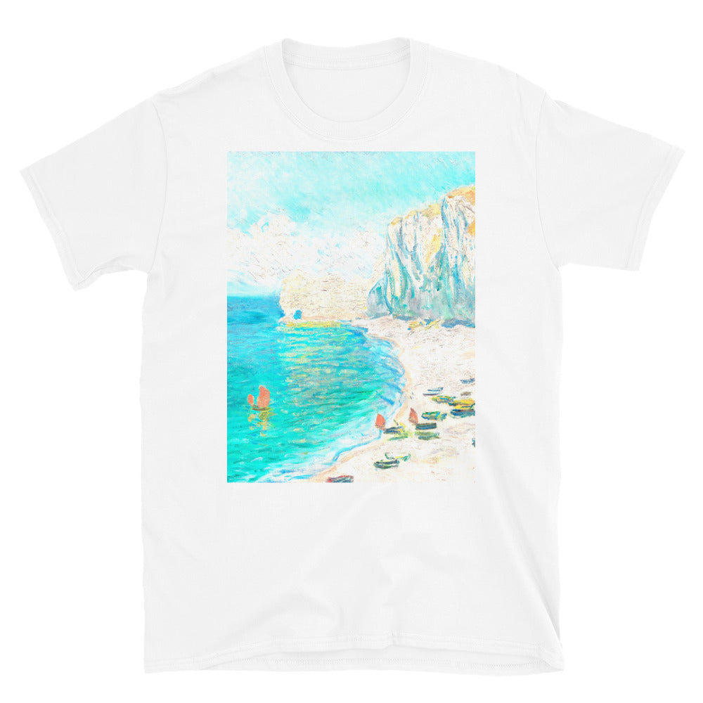 French Impressionist Beach and Sea Cliffs Remix T-shirt