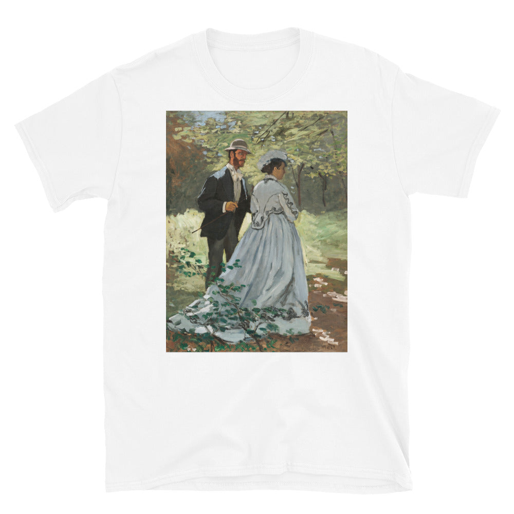 French Impressionist Portrait of Lovers on a Walk by Claude T-shirt